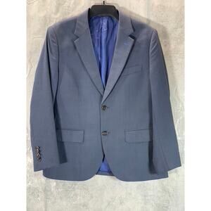 INDOCHINO Men's Blue Two-Button Long-Sleeve Suit Jacket SZ N/A